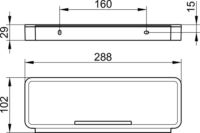 Keuco Duschkorb Plan, mit Glasabzieher verchromt/weiß 14959010051
