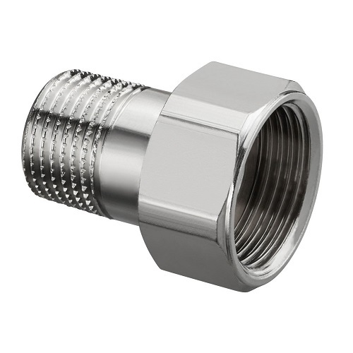 Oventrop Verschraubung, flachdichtend zum Heizkörper, DN20, 1/2" AG und ÜM 1" IG 1019396