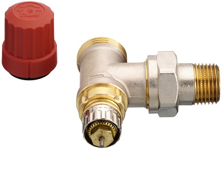 Danfoss Ventilgehäuse RA-N 15 G 3/4 AG, Eck, matt vernickelt 013G4201