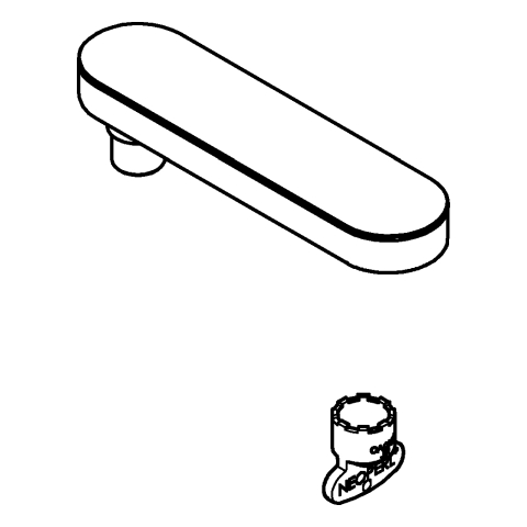 Grohe Auslaufbrause mit herausziehbarem Auslauf supersteel 48454DC0