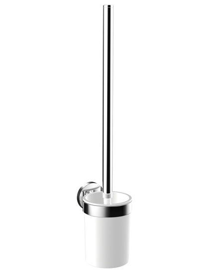 Emco Bürstengarnitur Round Behälter Kunststoff weiß, chrom 431500100