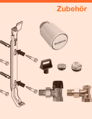 Heizkörperzubehör für Flachheizkörper, Kompaktheizkörper